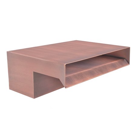 THE OUTDOOR PLUS Smooth Flow Scupper 24 - Copper OPT-SFS24